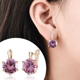 Charm SHUANGR AAA CZ Element Stud Earrings For Vintage Crystal Earrings Statement Wedding Women G230307