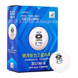 Table Tennis Balls YINHE 3Star Y40 3 Star Material Seamed ABS Plastic Poly Ping Pong 230307