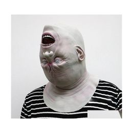 Maschere per feste Halloween Reverse Old Man Head Mask Zombie Latex Bloody Scary Alien Devil Fl Face Costume Cosplay Prop 220915 Drop Deliv Dhfxj