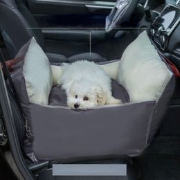 Dog Travel Outdoors Car Seat Central Control Nonslip s Safe Armrest Box Booster Cushion with Belts Pet 230307