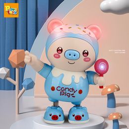 전기/RC 동물 전기 춤 애완 동물 돼지 장난감 스윙 라이트 음악 작은 귀여운 돼지 동물 장난감 아기 생일 크리스마스 선물 도매 230307