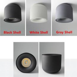 Round LED Panel Light Surface Mounted Downlight Ceiling Down AC85-265V Lampada Lamp Driver