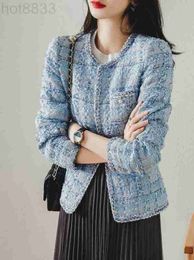 Women's Jackets Designer Brand New Autumn Winter Western Suit Fashion Tweed Coat Cardigan Spring Casual Top-grade G9VE