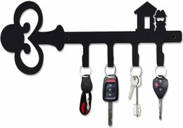 Ключевой настенный держатель на стене железа с 4 крючками для автомобиля или дома Keys1367965