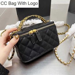 CC Bag Other Bags Cosmetic Case Box Vanity Caviar Leather Bags Calfskin Genuine Leather Top Handle Totes With Mirror Camera Phone Card Holder Purse Designer Han