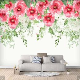 Wallpapers 3D Flower Wallpaper Mural Art Wall Decals HD Printed Po Paper Rolls Papel De Parede For Bedroom Living Room