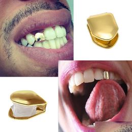 Grillz Dental Grills High Quality Mens Gold Sier Plated Teeth Grillzs Grillz Single New Fashion Hip Hop Jewellery Drop Deliver Dhgarden Dh1Ir