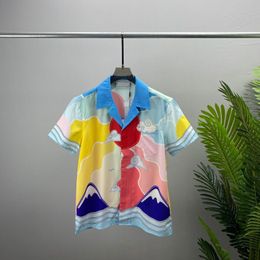 Men's Plus Tees & Polos 2023 Summer New Fashion Crew Neck T shirt Cotton Short Sleeve Shirt Hawaiian Beach Print Shirt M-3XL e3s33