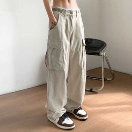 Men's Pants Streetwear Casual Baggy Cargo Pants Men Spring Autumn Harajuku Vintage Loose Straight Trousers Big Pocket Oversize Women's Pants Z0306