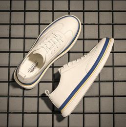 Italy Men Dress Shoes Sneakers Breathable New men's little white shoes high quality Flat Platform shoe luxury flats office Casual size 38-44