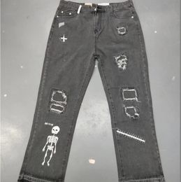 Штаны 2023 громкие уличные качество мужские и женские джинсы штаны m-xxl