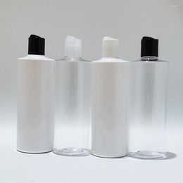 Storage Bottles 15pcs 400ml Empty PET Travel Bottle With Plastic Disc Top Cap Press Family Oil DIY SPA Container Cosmetic Packaging