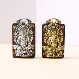 Pendant Necklaces 2pcs Vintage Religion Thailand Ganesha Charms Antique Metal Copper Buddha Pendants For Unisex Nepal Jewellery MakingPendant