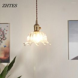 Pendant Lamps Nordic Led E27 Light Children Room Minimalist Glass Fresh Literary Small Crown Hang Lamp