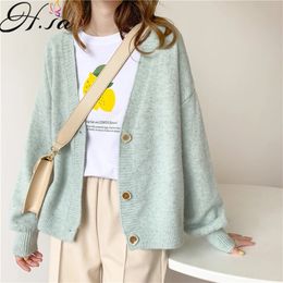 Women's Knits Tees HSA Women Sweater Cardigans Spring Solid Cashmere Coat Chic Korean style Casual Roupa Jacket sueters mujer 230308