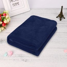 Blankets 50 70cm Super Soft Blanket Flannel Aircraft Solid Colour Coral Fleece Cover Warm Sheets Sofa Office Home Textile