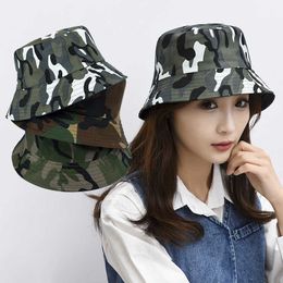 Wide Brim Hats Bucket Hat For Men Women Camouflage Beach Sun Hats Hunting Fisherman Outdoor Cap Summer Panama Adjustable Travel Sunscreen Caps R230308