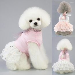 Dog Apparel Dress Shiny Star Decoration Puppy Soft Stretchy Cotton Sweet Pattern Clothes For Party