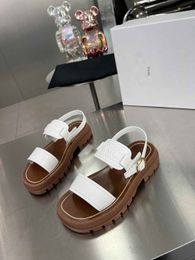 Brand New Womens Sandal Shoes Casual Cow Leather Buckle Strap Roman Gladiator Flat Shoe Size 35-41