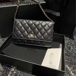 new womens Designer Luxury Bags Black Handbag Leather Chain Slant Shoulder Clutc Flap fashion brand Women Totes Bag