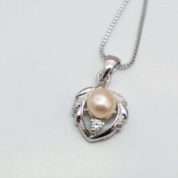 Pendant Necklaces Freshwater Pearl Necklace Zircon Inlaid Simple Temperament