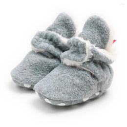 First Walkers Winter Baby Warm Socks Shoes With Thicken Plus Velvet Soft Infant Toddler Boots Non Slip Born Crib