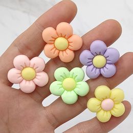 wholesale 30 50 100Pcs Colourful Flowers PVC Shoe Charm Accessories Diy Shoe Buckle Decor Fit Pins Croc Charms JIBZ Kid Party Gift