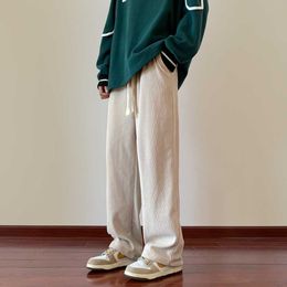 Men's Pants 320G Sweatpants Men Casual Pants Corduroy Mens Straight Pants Baggy Woman Loose Wide Leg Trousers Joggers Spring Fall Z0306