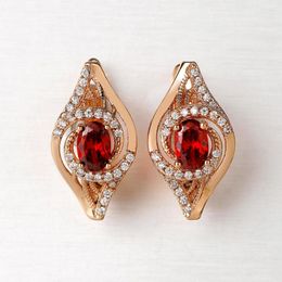 Dangle Earrings Hanreshe Small Red Zircon Wedding Trendy Christmas Jewellery Boucle D'oreille Round Crystal Drop Women Gift