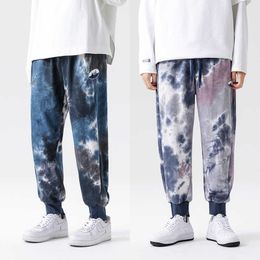 Men's Pants Tie Dye Sweatpants Men Harajuku 100 Cotton Comfortable Pants Joggers 2021 New Arrivals High Quality Street Trend Track Pants Z0306