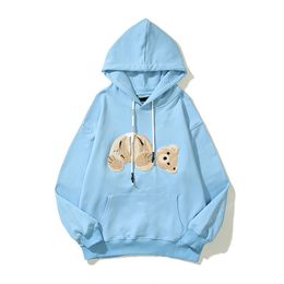 2023 Hoodie Brown Bear Mens Women Designers Hoodies Clothing Yellow Purple Blue Green White Black Gray Red Long Sleeve Pullover Palms Clothes Hooded Sweatshirtadsp