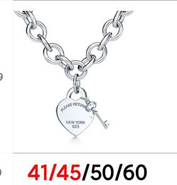 initial 18k gold Plated silver pendant heart love men's jewelry women necklaces chain link jewellery set necklace custom Top Quality Wedding Party wholesale gifts