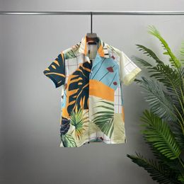 Men's Plus Tees & Polos 2023 Summer New Fashion Crew Neck T shirt Cotton Short Sleeve Shirt Hawaiian Beach Print Shirt M-3XL w22a2
