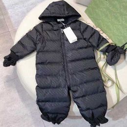 Down Coat 23ss kids Designer brand warm onesie boys girls hooded baby jumpsuits high quality casual clothing a1