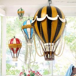 Wall Stickers Modern Iron Air Balloon Club Party Decoration Accessories Home Kidroom Retro Metal Mural Colourful Turkey 230307