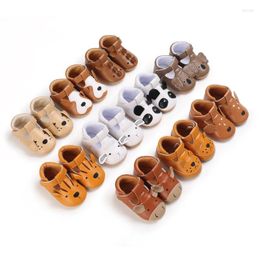 First Walkers Baby Shoes Boy Girl Sneaker Cartoon Anti-Slip Rubber Sole Born Infant Cute Crib Crawl