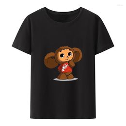 Men's T Shirts Cheburashka TShirt Homme Summer Fitness Brand Clothing Modal Short Sleeve Camisetas Men T-Shirt O-Neck Hip Hop Tee Shirt Man