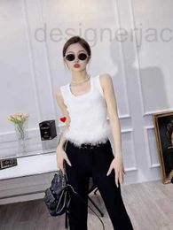 Women's T-Shirt Designer 2023 summer new letter vest top T-shirt sexy Feather -grade casual Tops fashion OOTD polo Mother's TO69