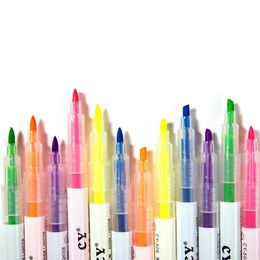 Highlighters 6pcs Mild Colour Highlighters Multi Coloured Doubletips Highlighter Coloured Markers Students Stationery Office School Supplies J230302