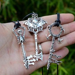 Pendant Necklaces Gothic Key To Hell Necklace Wicca Pagan Cthulhu Skeleton Designer Jewelry For Women Men Gift