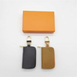 New Designer Key Buckle Bag Car Keychain Handmade Leather Keychains Man Woman Purse Bag Pendant Accessories 7 Color Option278s