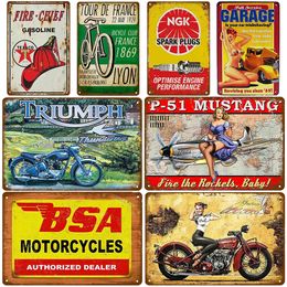 Rust art painting tin decor Vintage Metal Tin Sign Plaque Wall Decor Home Bar Pub Club Man Cave Gas Station Art Painting Wall Personalised Sticker Size 30X20CM w02