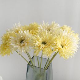 Decorative Flowers Modern Daisy Artificial Flower For Vase Fake Wedding Decoration Home Garen 1pc