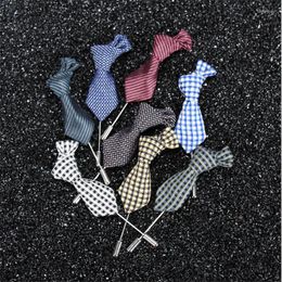 Brooches Personality Wholesale Handmade 5Pcs/Lot Fabric Bow Tie Lapel Pin Men Brooch For Suits Wedding Jewelry