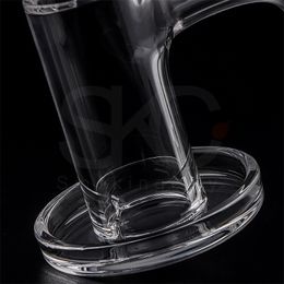 Smoking Fully Weld Bevelled Edge Quartz Charmer Banger With Clear Bottom For Dab Rigs Heady Bong
