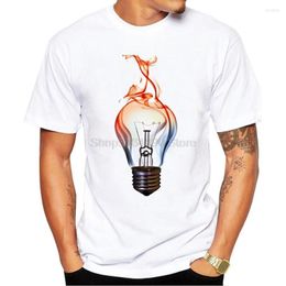 Men's T Shirts Novel Men's T-shirts Summer Fashion Light Bulb Gym Print Shirt Funny Men Casual O-Neck Man Tees