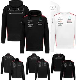 F1 2023 Team Hoodie Formula 1 Men's Hooded Sweatshirt Driver Racing Hoodie Same F1 Racing Fans Casual Windproof Zip Up Jacket Custom