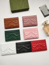 nytt mode Korthållare kaviar kvinna mini plånbok Designer rena färger äkta läder Pebble textur lyx Svarta plånböcker med lådor