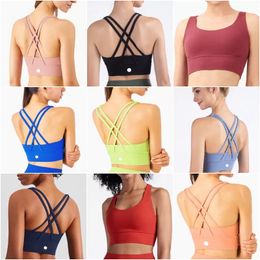 LL-WX1249 Women Yoga Outfits Summer Vest Girls Running Sport Bra Ladies Casual Adult Sleeveless Sportswear Gym Exercise Fitness Wear Elasticity