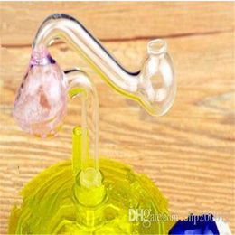 Hookah accessories horizontal strawberry pot Wholesale Glass bongs Oil Burner Glass Water Pipe Oil Rigs Smoking, Oil.